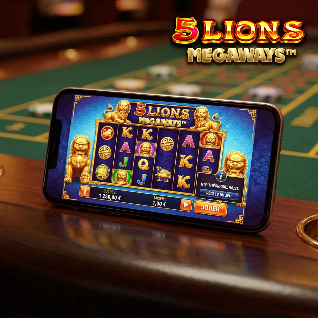 5 Lions Megaways RTP et volatilité