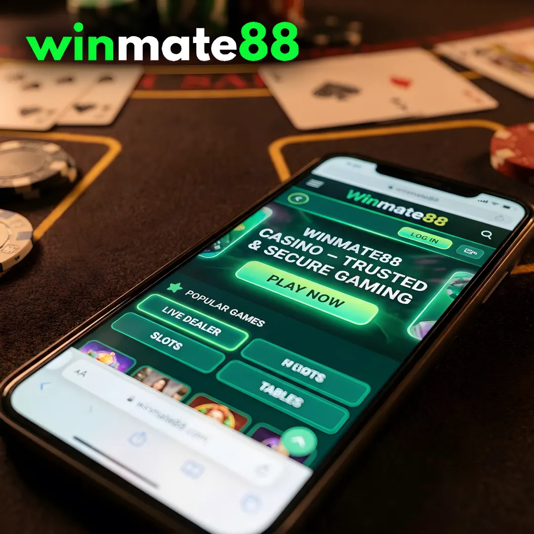 Winmate88 live dealer blackjack table with bet controls