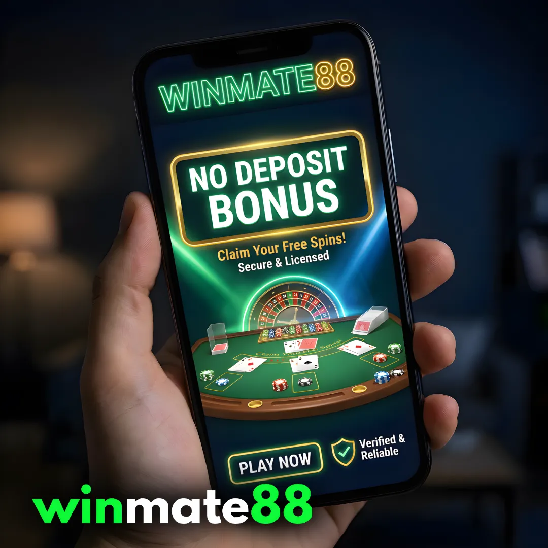 Winmate88 promotions page with free credit and daily check-in bonuses
